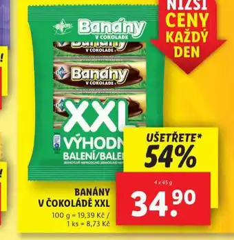 Lidl Banány v čokoládě xxl nabídka