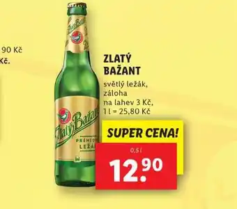 Lidl Pivo zlatý bažant nabídka