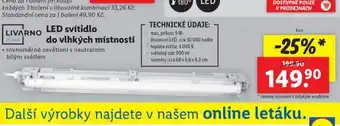 Lidl Led svítidlo do vlhkých místností nabídka