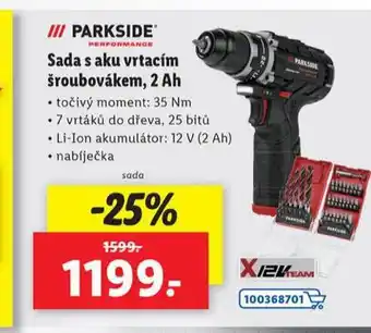 Lidl Sada s aku vrtacím šroubovákem nabídka