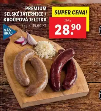 Lidl Premium kroupová jelítka nabídka