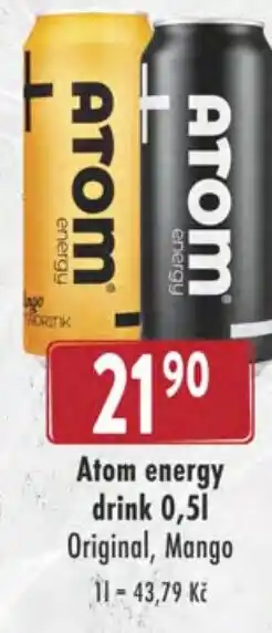 Qanto Atom energy drink 0,5L nabídka