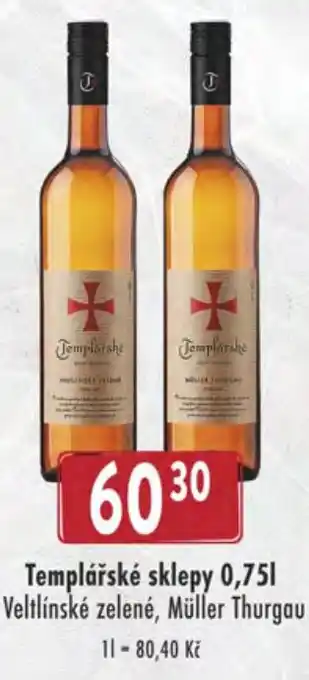 Qanto Templářské sklepy 0,75L Veltlínské zelené, Müller Thurgau nabídka