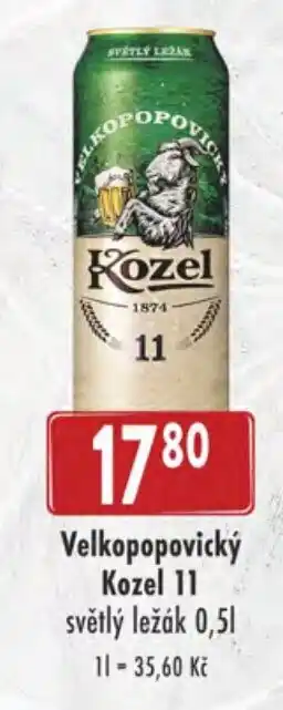 Qanto Velkopopovický Kozel 11 světlý ležák 0,5L nabídka