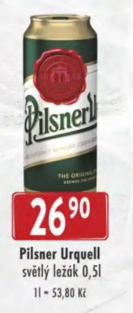 Qanto Pilsner Urquell světlý ležák 0,5L nabídka