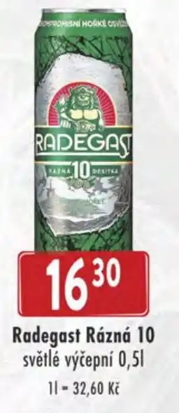 Qanto Radegast Rázná 10 světlé výčepní 0,5L nabídka