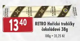 Qanto RETRO Hořické trubičky čokoládové 38g nabídka
