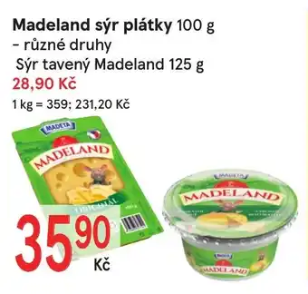 Žabka Madeland sýr plátky 100 g nabídka