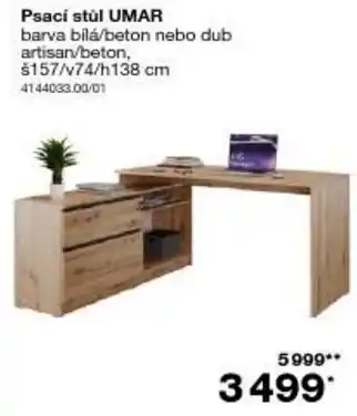 Sconto Psací stůl UMAR nabídka