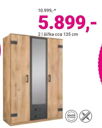 Möbelix ŠATNÍ SKŘÍŇ CORK nabídka