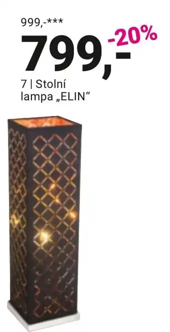 Möbelix STOLNÍ LAMPA ELIN nabídka
