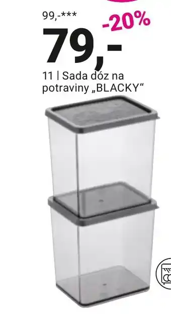 Möbelix Sada dóz na potraviny BLACKY nabídka
