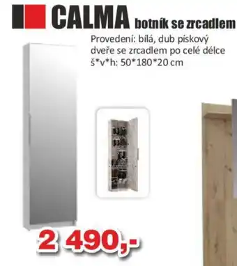 CALMA botník se zrcadlem