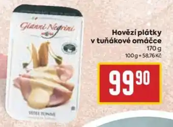 Billa Hovězí plátky v tuňákové omáčce nabídka