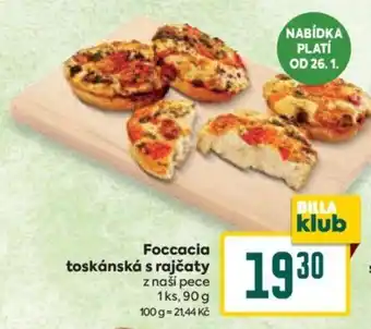 Billa Foccacia toskánská s rajčaty nabídka
