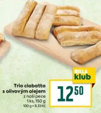 Billa Trio ciabatta s olivovým olejem nabídka