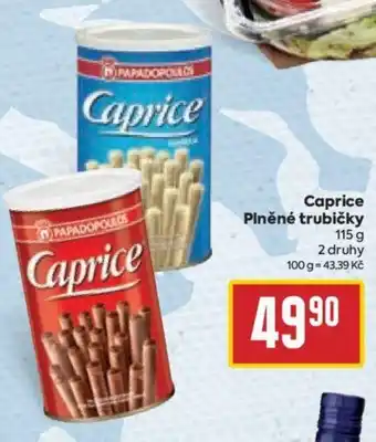 Billa Caprice Plněné trubičky nabídka