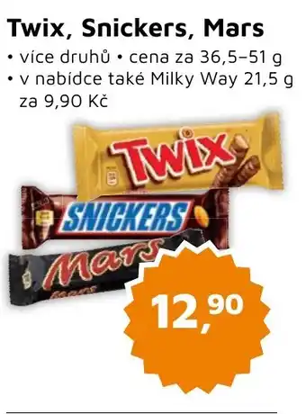 Twix, Snickers, Mars