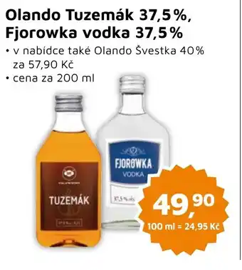 Můjobchod Olando Tuzemák 37,5%, Fjorowka vodka 37,5% nabídka