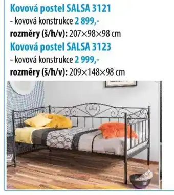 Kovová postel SALSA 3121