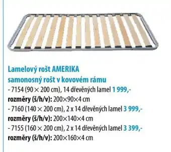 Lamelový rošt AMERIKA samonosný rošt v kovovém rámu