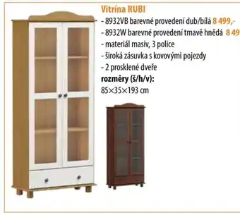 IDEA nábytek Vitrína RUBI nabídka