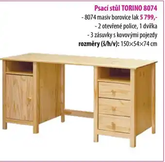 IDEA nábytek Psací stůl TORINO 8074 nabídka
