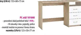 IDEA nábytek PC stůl 101000 nabídka