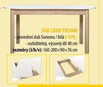 IDEA nábytek Stůl LUND FN2608 nabídka