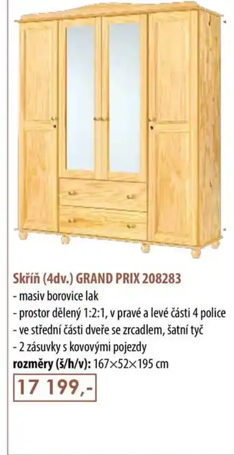 Skříň (4dv.) GRAND PRIX 208283