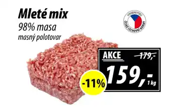 ZEMAN Mleté mix 98% masa masný polotovar nabídka