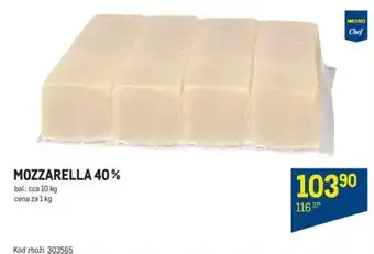 Makro MOZZARELLA 40% nabídka