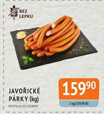 Coop hb JAVOŘICKÉ PÁRKY (kg) nabídka