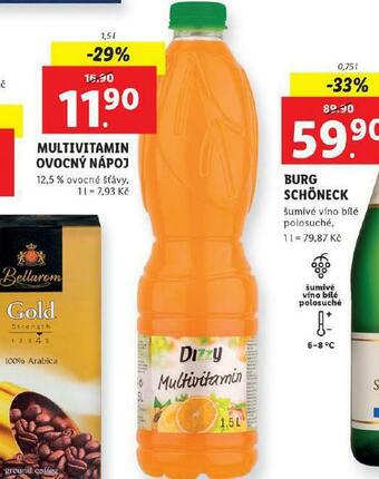 Lidl Multivitamin ovocný nápoj nabídka