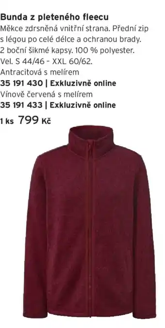 Tchibo Bunda z pleteného fleecu nabídka