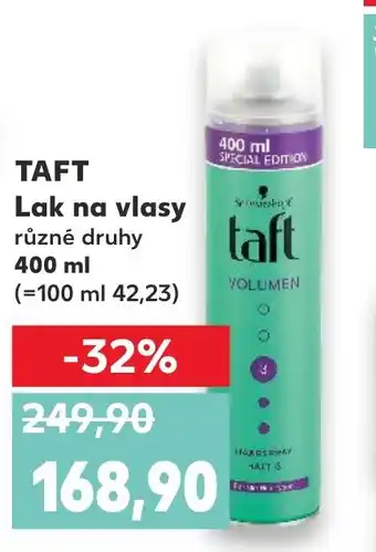 Kaufland TAFT Lak na vlasy nabídka