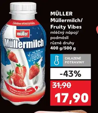 Kaufland MÜLLER Müllermilch/ Fruity Vibes nabídka
