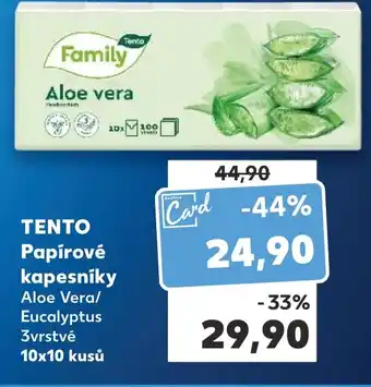 Kaufland TENTO Papírové kapesníky nabídka