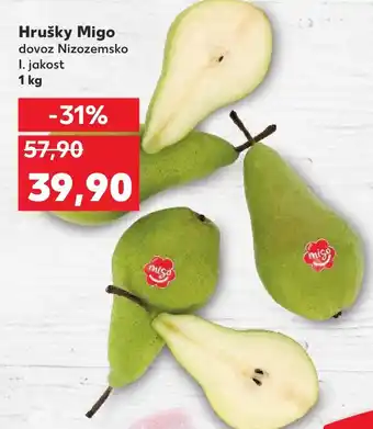 Kaufland Hrušky Migo nabídka