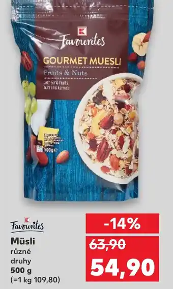 Kaufland Müsli nabídka