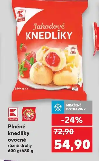 Kaufland Plněné knedlíky ovocné nabídka
