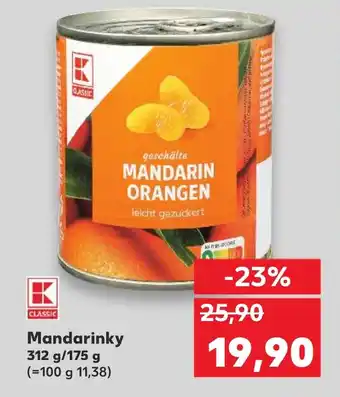 Kaufland Mandarinky 312 g/175 g nabídka