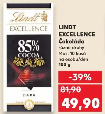 Kaufland LINDT EXCELLENCE Čokoláda nabídka