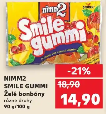 Kaufland NIMM2 SMILE GUMMI Želé bonbóny nabídka