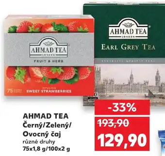 Kaufland AHMAD TEA Černý/Zelený/ Ovocný čaj nabídka