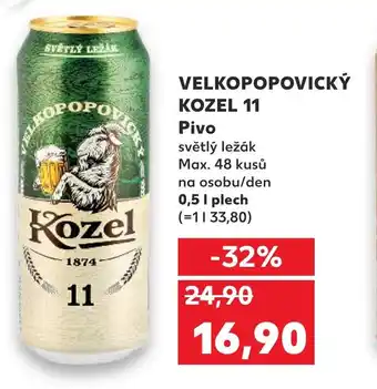 Kaufland VELKOPOPOVICKÝ KOZEL 11 Pivo 0.5L nabídka
