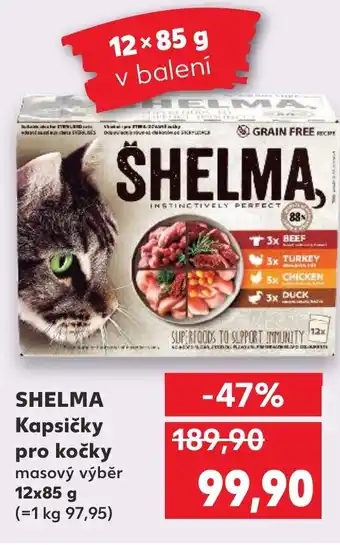 Kaufland SHELMA Kapsičky pro kočky nabídka