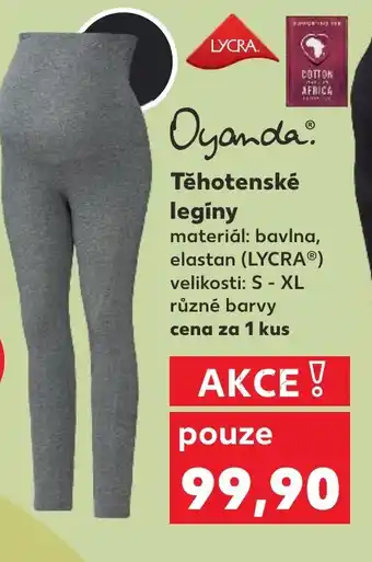 Kaufland Těhotenské legíny nabídka