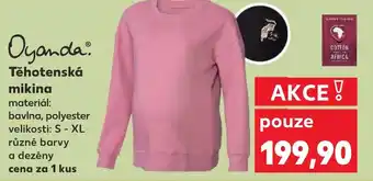 Kaufland Těhotenská mikina nabídka
