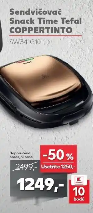 Kaufland Sendvičovač Snack Time Tefal COPPERTINTO nabídka